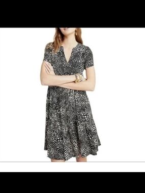 3x Anthropologie Maeve Sacha Dress  Tiered Textured Tunic Babydoll Black